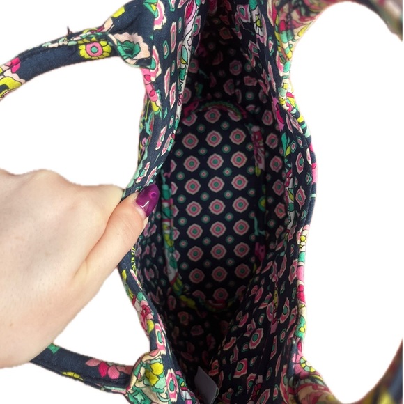 Vera Bradley Petal Paisley Mini Tote Navy - Picture 7 of 8